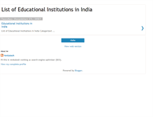 Tablet Screenshot of educational-institutions-in-india.blogspot.com