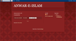 Desktop Screenshot of anwar-e-islam.blogspot.com