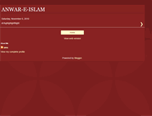 Tablet Screenshot of anwar-e-islam.blogspot.com