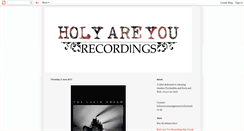 Desktop Screenshot of holyareyourecordings.blogspot.com