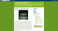 Desktop Screenshot of a-destruicao-da-natureza.blogspot.com
