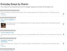 Tablet Screenshot of everydayessaysbysharon.blogspot.com