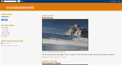 Desktop Screenshot of mondodolomiti.blogspot.com