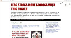 Desktop Screenshot of lessstressmoresuccessprayer.blogspot.com