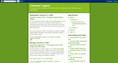 Desktop Screenshot of linnaeuslegacy.blogspot.com