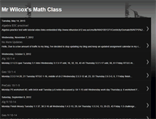 Tablet Screenshot of mrwilcoxsmathclass.blogspot.com