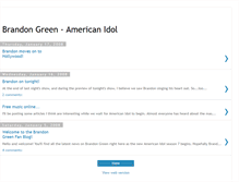 Tablet Screenshot of brandongreenidol.blogspot.com