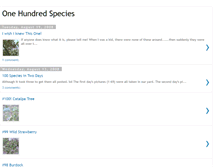 Tablet Screenshot of hundredspeciesasquicklyaspossible.blogspot.com