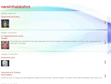 Tablet Screenshot of narsimhalakshmidevasthan.blogspot.com