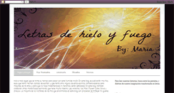 Desktop Screenshot of letrasdehieloyfuego21.blogspot.com