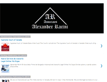 Tablet Screenshot of alexanderracinicanada.blogspot.com