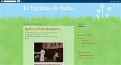 Desktop Screenshot of lebaptemedesacha.blogspot.com