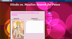 Desktop Screenshot of hinduvsmuslimsearchforpeace.blogspot.com