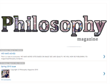 Tablet Screenshot of philosophymagazine.blogspot.com