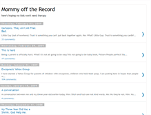 Tablet Screenshot of mommyofftherecord.blogspot.com
