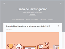 Tablet Screenshot of lineadeinvestigacion.blogspot.com