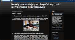 Desktop Screenshot of hiszpanskiniewidomi.blogspot.com