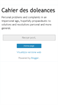 Mobile Screenshot of cahierdesdoleances.blogspot.com