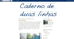 Desktop Screenshot of cadernodeduaslinhas.blogspot.com