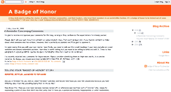 Desktop Screenshot of abadgeofhonor.blogspot.com
