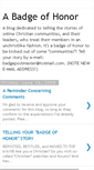Mobile Screenshot of abadgeofhonor.blogspot.com