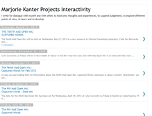 Tablet Screenshot of marjoriekanterprojects.blogspot.com