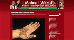 Desktop Screenshot of mehndiworld.blogspot.com