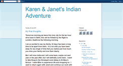 Desktop Screenshot of karenandjanetsindianadventure.blogspot.com