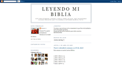 Desktop Screenshot of leyendomibiblia.blogspot.com