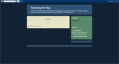 Desktop Screenshot of followingtheway.blogspot.com