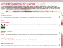 Tablet Screenshot of elementaryessentialsforteachers.blogspot.com