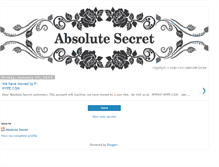 Tablet Screenshot of absolutesecretgallery.blogspot.com