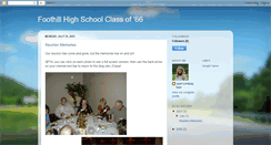 Desktop Screenshot of foothillhighclassof66.blogspot.com