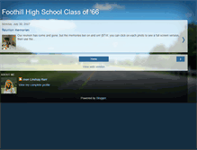 Tablet Screenshot of foothillhighclassof66.blogspot.com