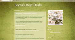 Desktop Screenshot of beccasbestdeals.blogspot.com