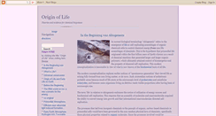 Desktop Screenshot of biopoiesis.blogspot.com