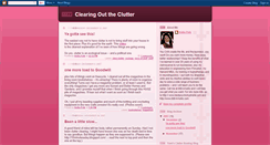 Desktop Screenshot of clearingouttheclutter.blogspot.com