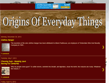 Tablet Screenshot of originsofthings.blogspot.com