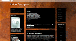 Desktop Screenshot of letrascorruptas.blogspot.com