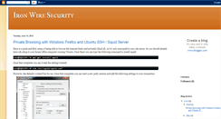 Desktop Screenshot of ironwiresecurity.blogspot.com