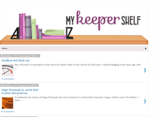 Tablet Screenshot of mykeepershelf.blogspot.com