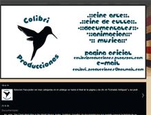 Tablet Screenshot of colibriproducciones.blogspot.com