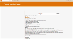 Desktop Screenshot of cook-ease.blogspot.com