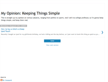 Tablet Screenshot of keepinthingssimple.blogspot.com