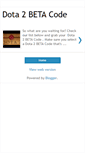 Mobile Screenshot of dota2betacode.blogspot.com
