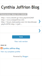 Mobile Screenshot of cynthiajoffrionblog.blogspot.com