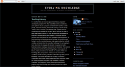 Desktop Screenshot of evolvingknowledge123.blogspot.com