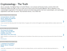 Tablet Screenshot of cryptozoologythetruth.blogspot.com