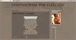 Desktop Screenshot of confidencialporeleccion.blogspot.com