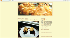 Desktop Screenshot of foodforpoems.blogspot.com